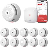 X-Sense Link+ Pro Slimme Rookmelder bundel - 10 XS01-M Rookmelders en SBS50 Base Station