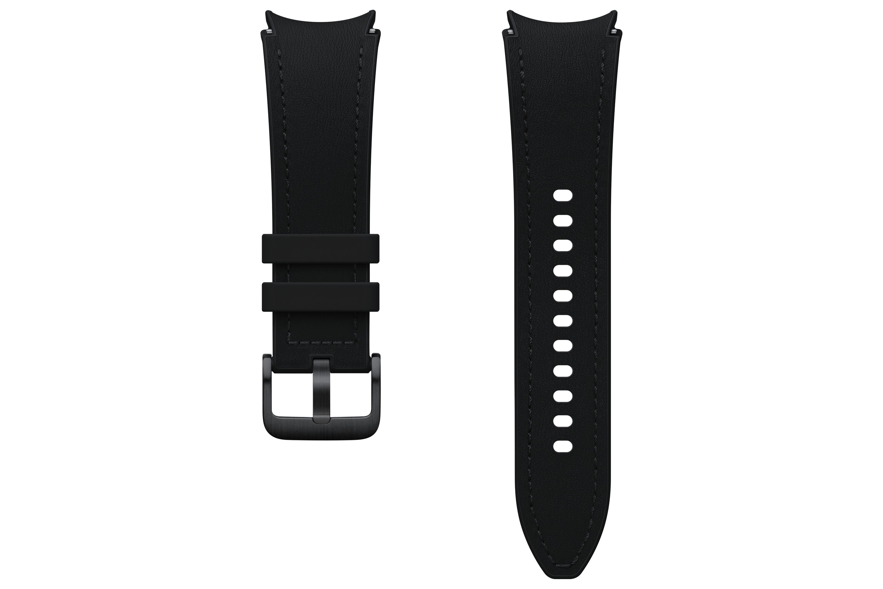 Samsung Watch 6 Band - Black Vegan Leather - Sweat Resistant
