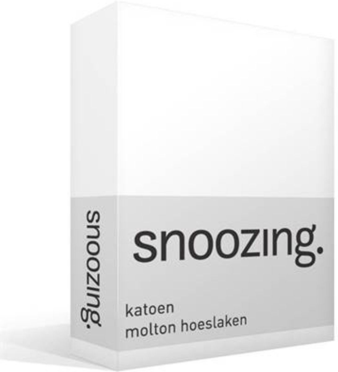 Snoozing Katoen Molton Hoeslaken - Lits-jumeaux - 180x200 cm - Wit