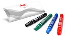 Pentel N50 Permanent Marker, conische punt, 4 stuks, verschillende kleuren (zwart, rood, blauw, groen)