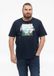 s.Oliver T-shirt avec fil flammé et artwork - Bleu marine - 3XL