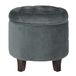 Kinfine USA Round Tufted Storage Velvet Ottoman