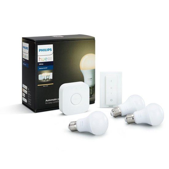 Philips Hue White Starterkit E27 - Warm Wit Licht