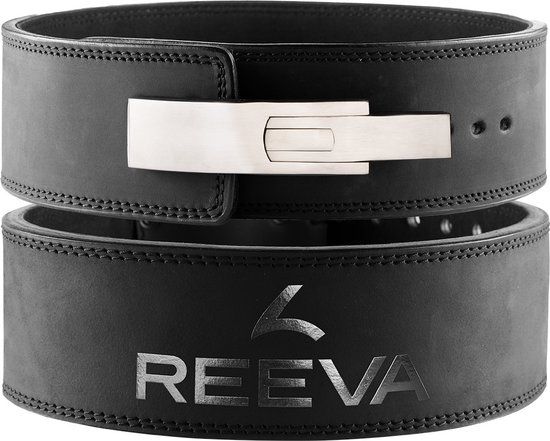 Reeva Lifting Belt - XS - Black - Leather - Weightlifting Belt with Stainless Steel Buckle