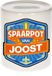 Bellatio Decorations Kinder spaarpot met naam - Joost - keramiek - met dop - wit