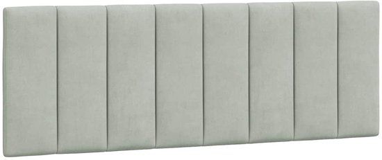 vidaXL Hoofdbordkussen 140 cm velvet lichtgrijs