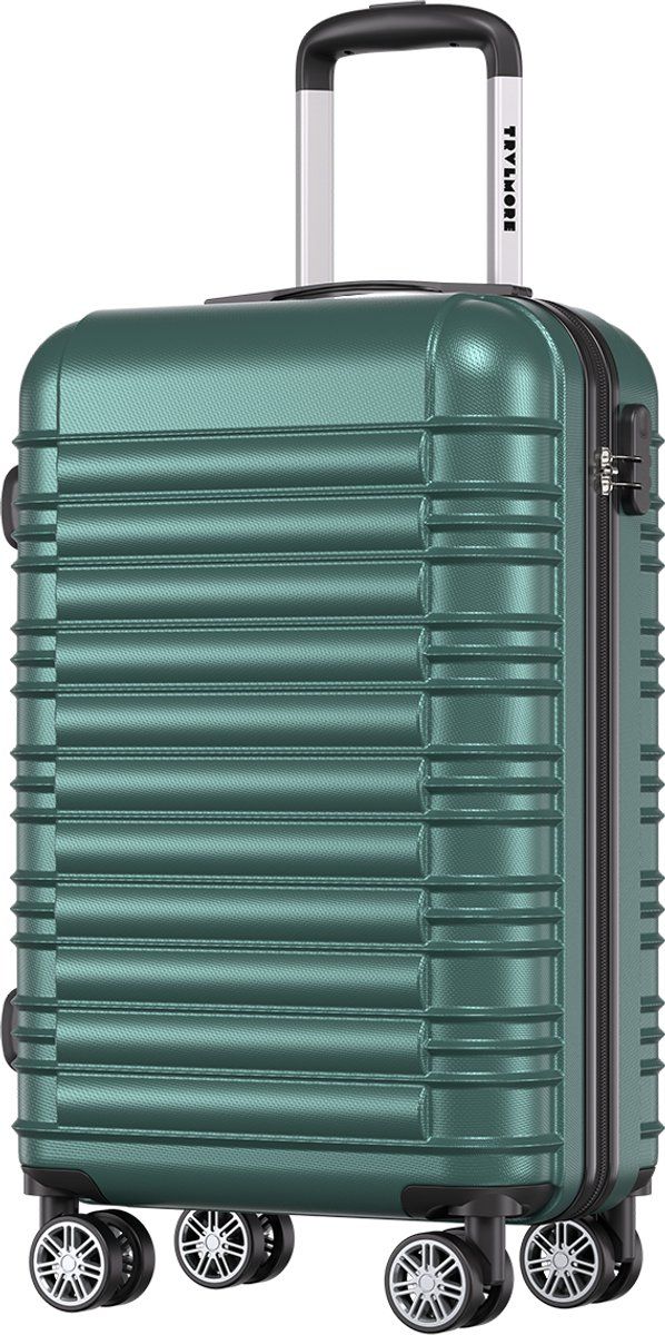 TRVLMORE Handbagage Koffer - 38L - Cijferslot - Lichtgewicht - Trolley - 54x36x20cm - Donkergroen