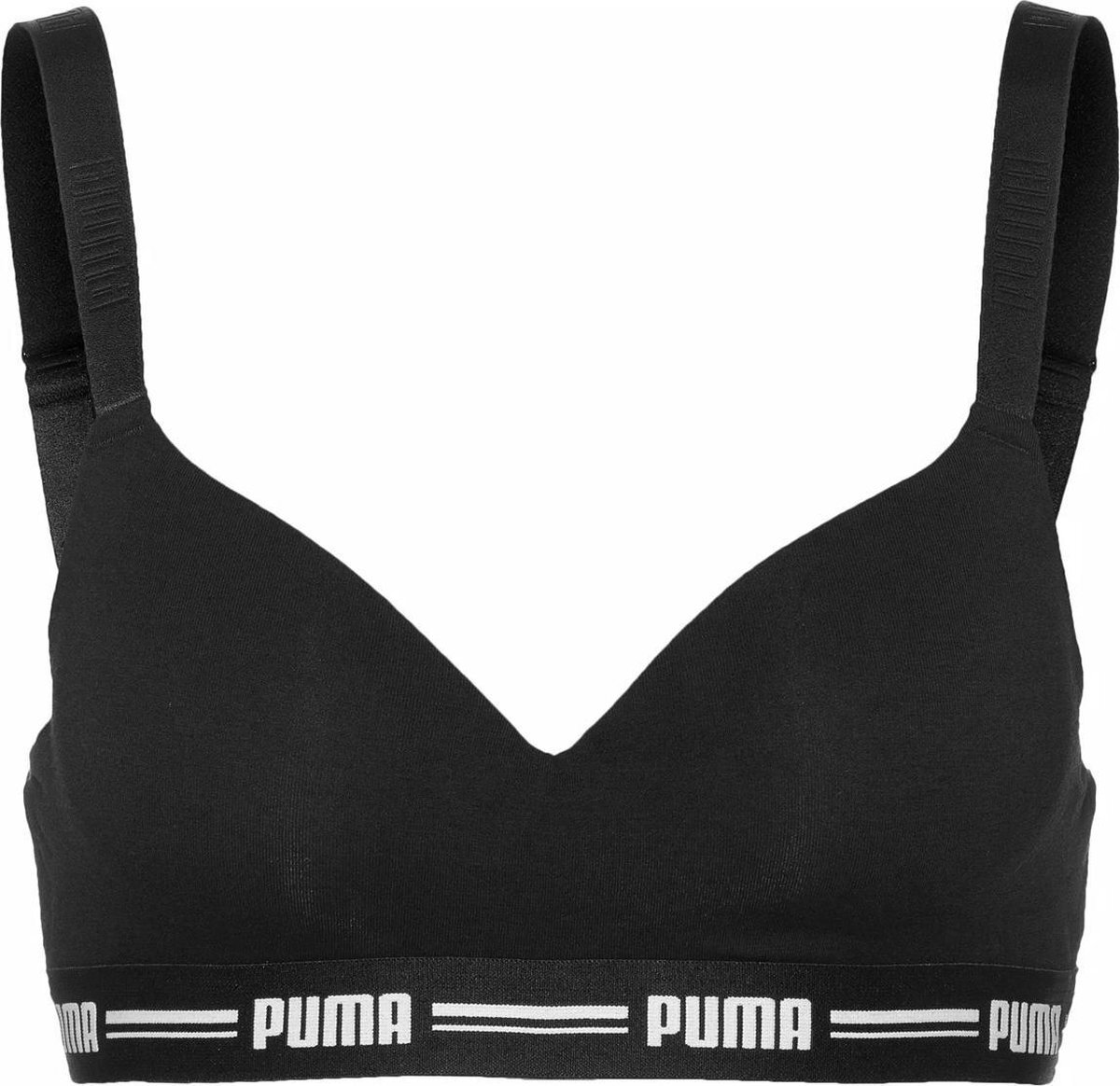 PUMA - Padded Bralette - Zwart - Dames - maat L