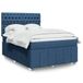 Maison Exclusive - Sommier à lattes de lit avec matelas bleu 140x200 cm tissu