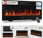 KAMINIO Elektrische haard MARLON - Elektrische 3-in-1 haard met verwarming, 3D-vlameffect, 12 vlamkleuren, afstandsbediening (42 inch)