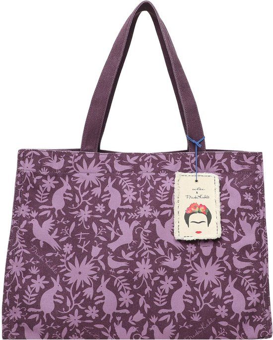 Fritzi aus Preußen Fritzi x Frida Kahlo Easy01 Shopper - Donkerpaars - 46.5 cm