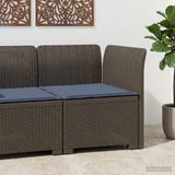 vidaXL Banc de jardin avec coussin aspect rotin PP gris clair
