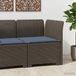 vidaXL Banc de jardin avec coussin aspect rotin PP gris clair