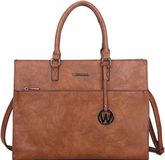 Wimona Franca 1290 Schoudertas / Laptoptas - 14 inch - Cognac
