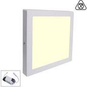 Bse LED Downlight - Opbouw Vierkant 18W - Warm Wit 3000K - Mat Wit Aluminium - 225mm