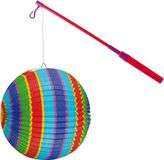 Sans marque Support de lampion 40 cm - avec lampion - couleurs arc-en-ciel - D25 cm