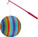 Sans marque Support de lampion 40 cm - avec lampion - couleurs arc-en-ciel - D25 cm