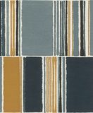Rasch Florentine III 484441 Blauw Bruin Grafisch Vliesbehang