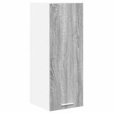 vidaXL Hangkast Grijs Sonoma en Wit 30 x 31 x 80 cm Bewerkt hout