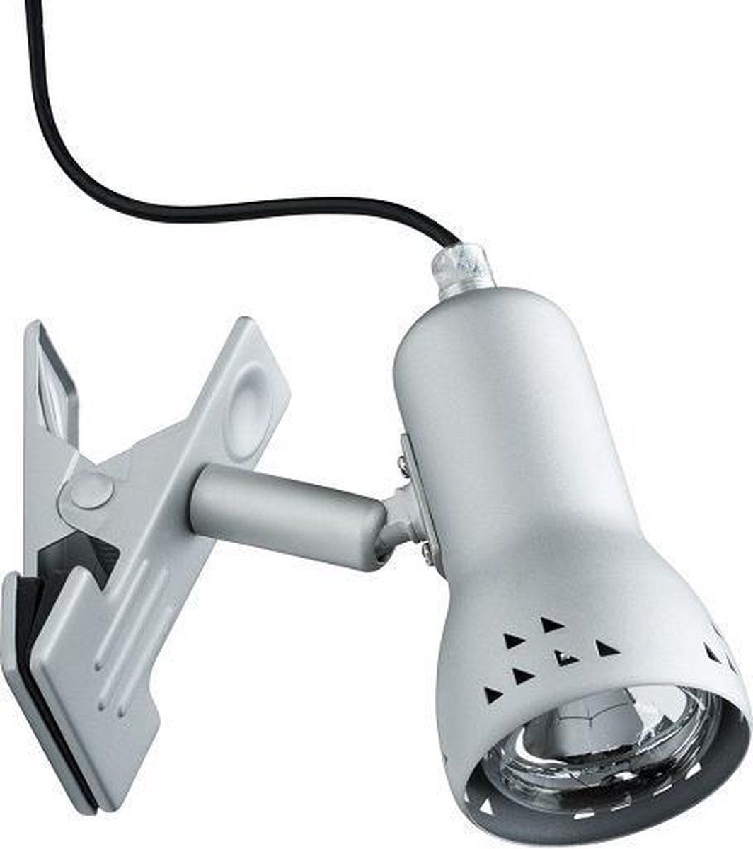 Paulmann Galeria Gryps Klemspot - Geborsteld Staal - E14 - 40W