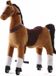 VROOOMY Cheval mécanique 6 à 9 ans – Cheval d'équitation avec mouvement de galop réaliste et pelage souple – Cheval jouet avec fonction directionnelle et roues antidérapantes – Sans piles – Marron