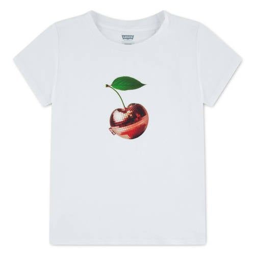 Levi's T-shirt wit Meisjes Katoen Ronde hals Printopdruk - maat 128
