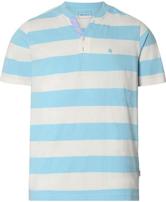 Babista heren T-shirt - turquoise - katoen - maat 56/58