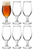 Cosy&Trendy Bormioli speciaalbier glazen - 9x stuks - 375 ml - tulpvormige bierglazen op voet