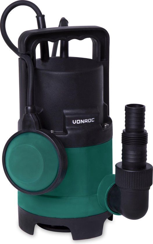 VONROC Dompelpomp - Vuilwaterpomp - 400W - 8000l/h - Voor vuil- en schoonwater - Met vlotter