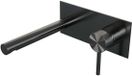 Brauer Gunmetal Carving Inbouw Wastafelmengkraan met Rechte Uitloop en Afdekplaat Model A1 Gunmetal Geborsteld PVD