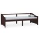 vidaXL Bedbank 3-zits massief grenenhout donkerbruin 90x200 cm