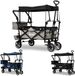 FINOOS Chariot pliable avec toit et frein - Gris