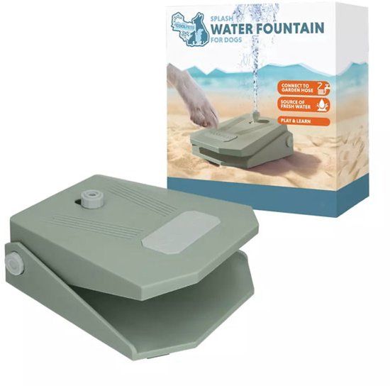 CoolPets Splash Water Fountain - Olive Green