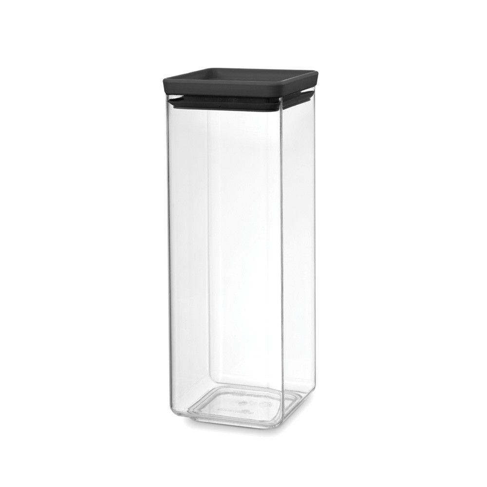 Brabantia Tasty+ - Voorraadpot - 2.5 l - Kunststof - Zwart/Transparant