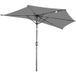 Angel Living Parasol de balcon - Semi-circulaire - 265 x 130 cm - Gris
