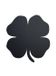 Securit FB-FOURLEAF schoolbord/toebehoren Zwart Melamine, Kunststof, Klittenband