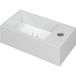 INK - Lavabo Polystone droit avec trou de robinetterie - 360x180x90 mm - Blanc brillant