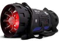 XX.Y P-127J tragbarer Bluetooth Lautsprecher Boom Box (NFC) mit eingebautem Akku/Audio-Eingang für Mikrofon/Musikinstrument/MP3 Player schwarz