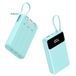 ADDTOP 20.000 mAh powerbank met 4 geïntegreerde kabels, ultra klein 22,5 W snel opladen powerbank, PD QC 4.0 reisessentiële externe accu's voor mobiele telefoon met 5 uitgangen en 5 ingangen voor