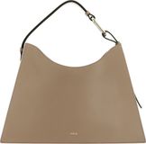 FURLA Sac bandoulière en cuir Nuvola Hobo Greige Taupe
