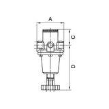 Riegler 637.543 C Drukregelaar voor inbouw schakelbord "standaard", zonder mano, BG 3, G 1, PE max. 25 bar, mediumstemp. Maximale 60 °C, regelaar. 0,5-10 bar.