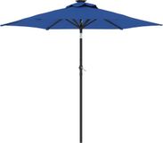 vidaXL Parasol met stalen paal 225x225x212 cm azuurblauw