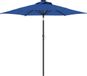 vidaXL Parasol met stalen paal 225x225x212 cm azuurblauw