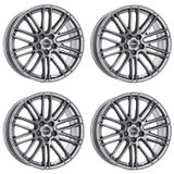 Rial 4 jantes, modèle Kibo, 8.0x18 pouce, ET45, 5x108 entraxe, adapté pour VOLVO C30, S40, V50, S60, V60, S60CC, V60CC, S80, S90, V90, V40, V60, V70, V90