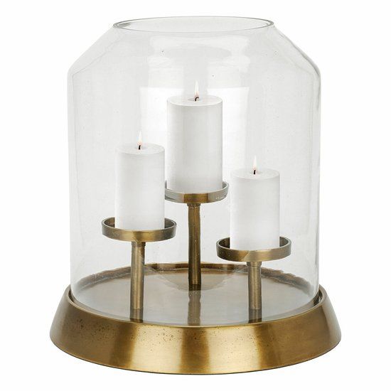LOBERON Windlicht Vemesto antiekmessing/helder