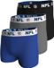 NFL Shield Logo 3-Pack 95% Cotton Boxers | Blue/Grey/Black Size L