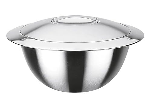 GSW Thermo mengkom met deksel, 20 x 12,3 cm, 2 l, roestvrij staal, zilver