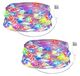 Guirlande lumineuse LED, connexion USB, fil de cuivre, 3 mètres, 30 LED colorées, set de 2