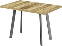 Vicco Eettafel Tisko, Eiken rustiek/Grijs, 120-160 x 80 cm