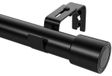 Tringle à rideaux - Extensible - Noir - Embouts cylindriques - 84 à 220 cm